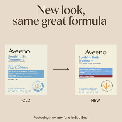 Aveeno Soothing Bath Treatment, Fragrance-Free, 8 Ct