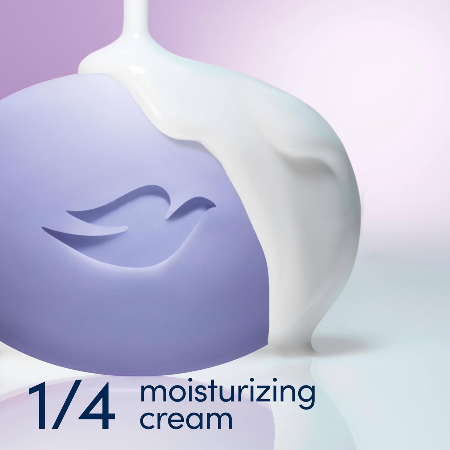 Dove Beauty Bar Gentle Cleanser Anti-Stress Cream Bar Moisturizes To Calm Skin Gentle Bar Soap Cleanser Made With 1/4 Moisturizing Cream 72 pack
