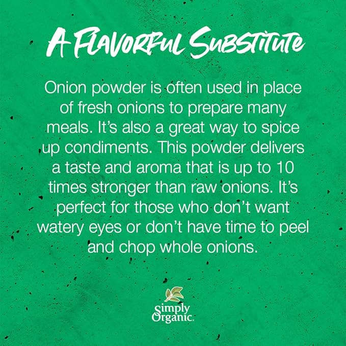 Simply Organic White Onion Powder, Certified Organic | 3 oz | Allium cepa