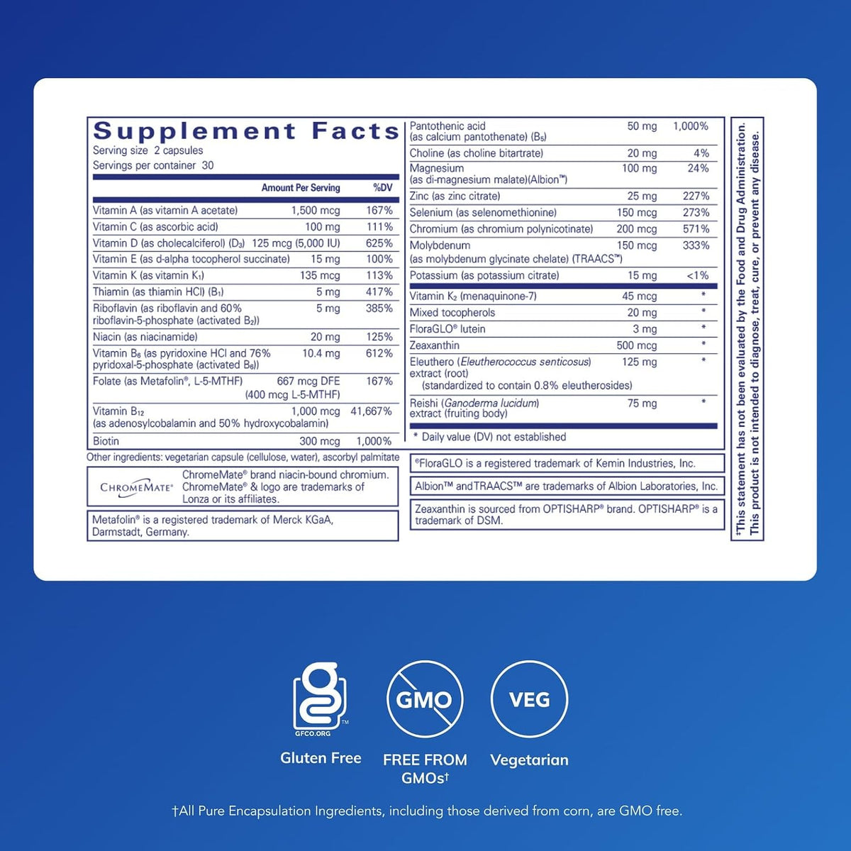 Pure Encapsulations PureResponse Multivitamin, 60 Capsules