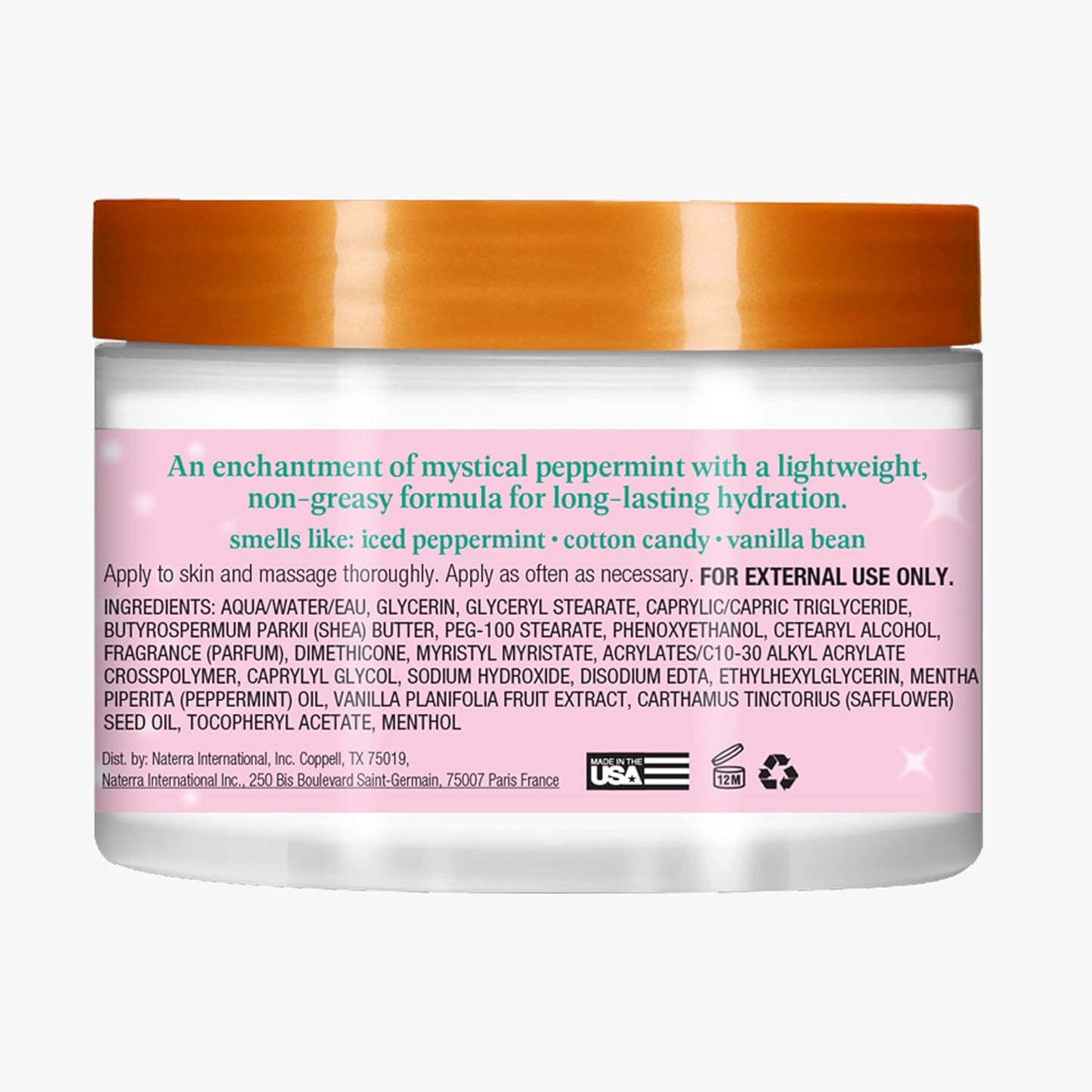 Tree Hut Merry Mint Whipped Shea Body Butter, Long-lasting Hydration Leaves Skin Feeling Soft & Moisturized, Lightweight, Nourishing Essential Body Care, Limited Edition Holiday, 8.4 Fl Oz.