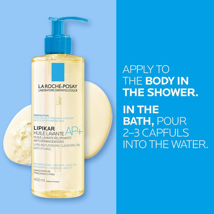 La Roche-Posay Lipikar AP+ Gentle Foaming Cleansing Oil, with Shea Butter