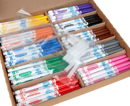 Crayola Ultra Clean Washable Markers Classpack (200ct), Teacher Classroom Must Haves, Bulk Markers for Preschool, Kindergarten & Elementary, Ages 3, 4, 5