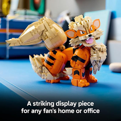 LEGO Pokémon Arcanine 72160 | Collectible Building Set for Adults, Ages 18+, Posable Pokémon Model Kit for Display, Bedroom, Desk or Book Shelf Decor