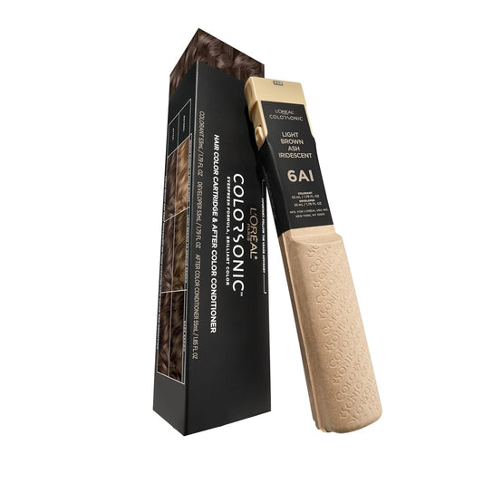 L'Oreal Paris Colorsonic Permanent Hair Dye Cartridge, Hair Color for Root Touch Up, Gray Coverage or All Over Color in just 5 Minutes, 6AI Light Iridescent Ash Brown (Coloring Device Sold Separately)