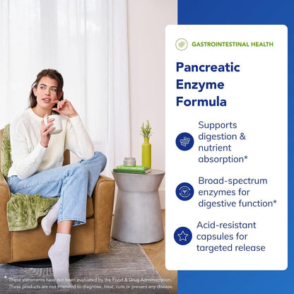 Pure Encapsulations Pancreatic Enzyme Formula, 180 Capsules