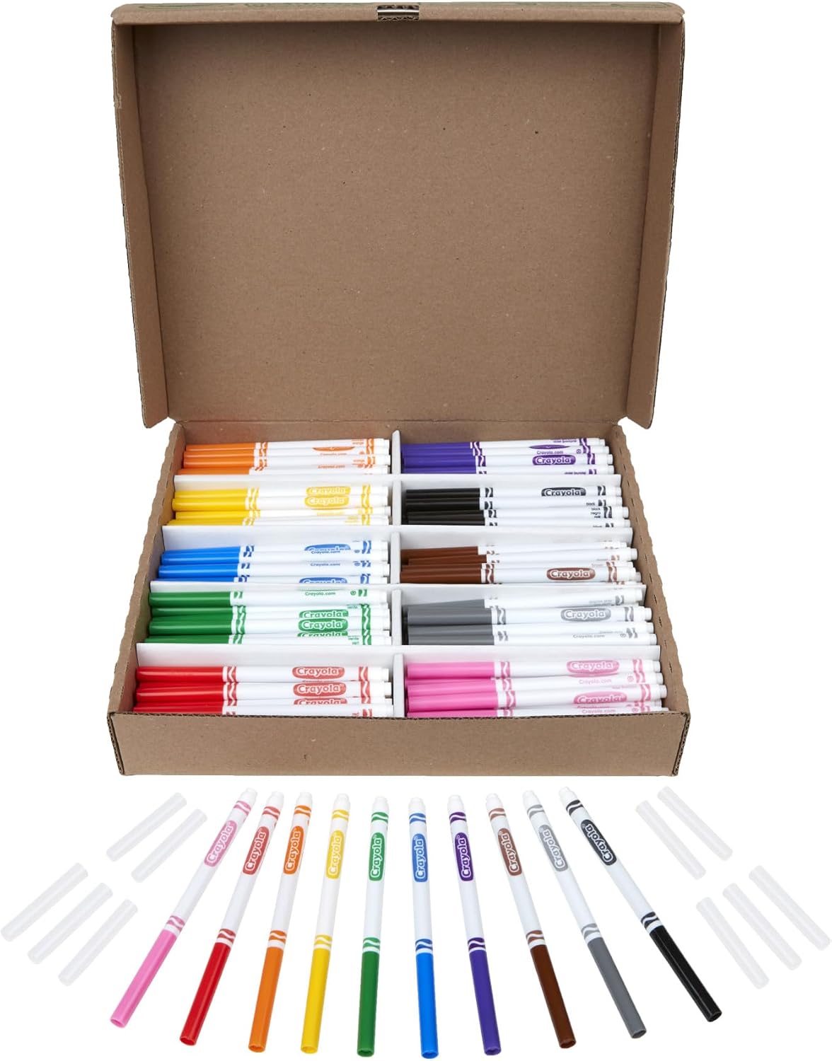 Crayola Fine Line Markers Classpack (200ct), Teacher Classroom Must Haves & Essentials, Bulk Kids Markers For Preschool, Kindergarten, Elementary School