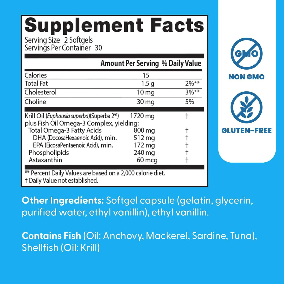 Doctor's BEST Antarctic Krill Oil Plus Omega 3s, DHA & EPA, 60 Ct Softgels