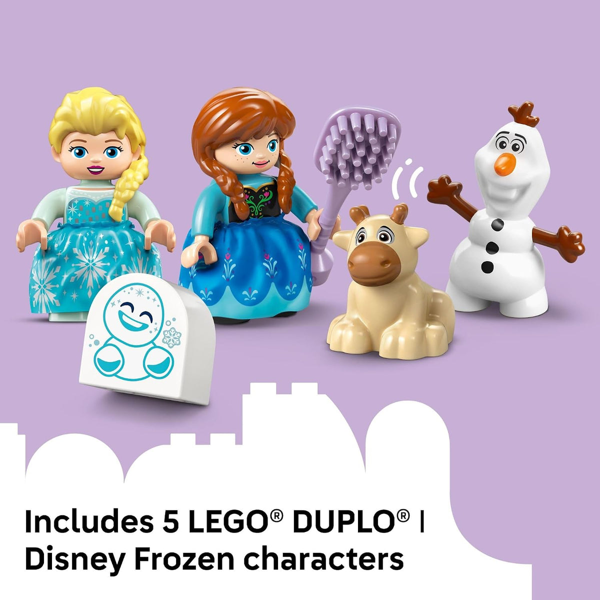 LEGO DUPLO Disney Anna and Elsa’s Frozen Castle Party - Toddler Toy for Girls and Boys 2+ - Building Blocks for Pretend Play and Sensory Development - Preschool Learning Gift for Kids - 10455