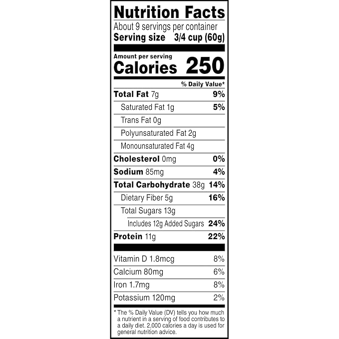 Quaker Protein Granola, Oats Chocolate, & Almonds, 18oz Boxes (2 Pack)