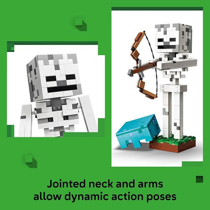 LEGO Minecraft The Skeleton 21594 | Building Toys for Boys & Girls, Ages, 10+, Display for Bedroom, 502 pieces, Gift for Gamers
