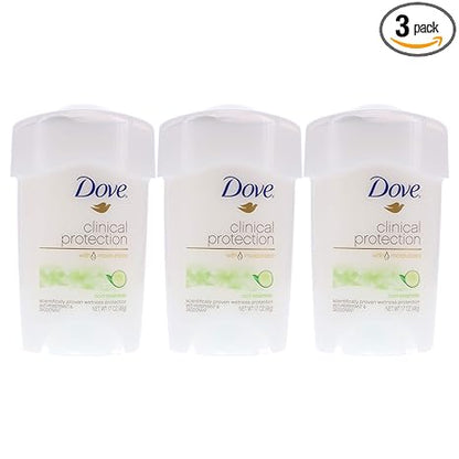 Dove Clinical Protection Cool Essentials Anti-perspirant Deodorant, 1.7 Fl Oz Pack of 3
