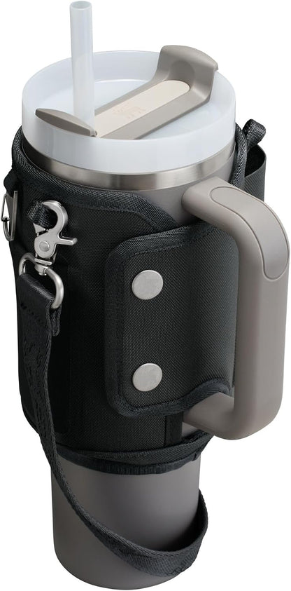 STANLEY All Day Quencher Carry All for 40 oz Tumbler with Handle | Crossbody Bag with Phone Holder Pocket, Card Sleeve & Detachable Strap | Water Bottle Carrier Bag | BPA-Free | Black