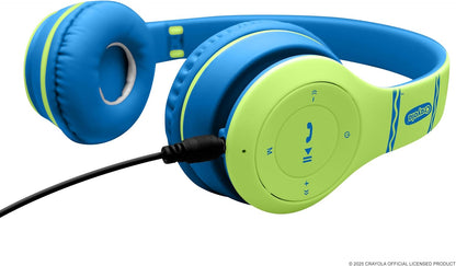 Crayola Kids Over Ear Headphones, Wireless Headphones with Microphone | Lightweight Comfortable Head Phones for Home Travel, Bluetooth 5.0, 5H Playtime, Rechargeable, Hi-Res Sound Audio, FM Radio