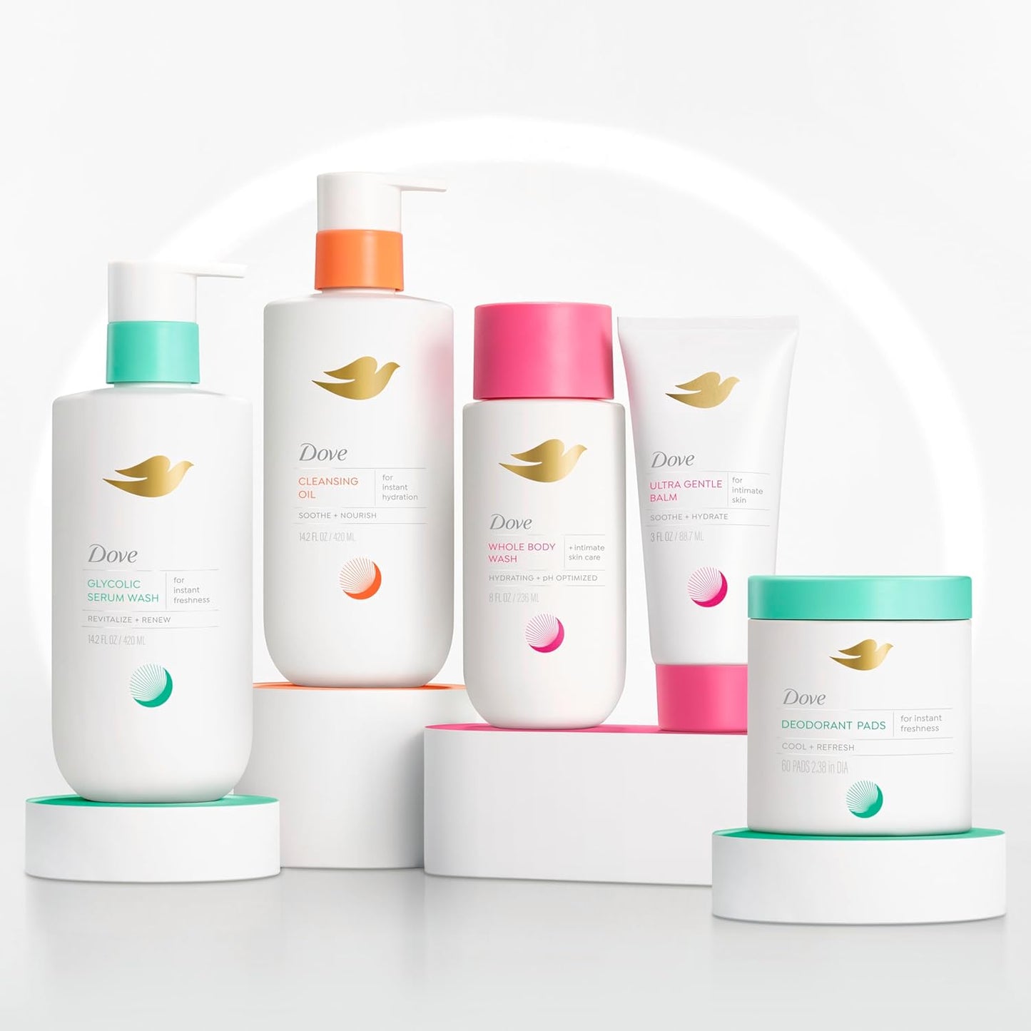 Dove Deodorant Cleansing Pads for Women, 60 Count | Glycolic acid cleansing pads that help neutralize odor, exfoliate skin and provide on-the-go freshness