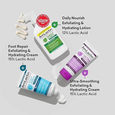 Amlactin Essentials Skin Care Set, Lactic Acid Body & Foot Care