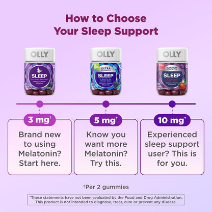 OLLY Extra Strength Sleep, Occasional Sleep Support Supplement - 70 Count