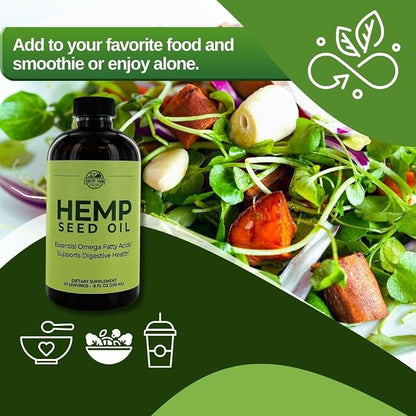 COUNTRY FARMS Hemp Seed Oil, 8 Fl Oz, 47 Servings