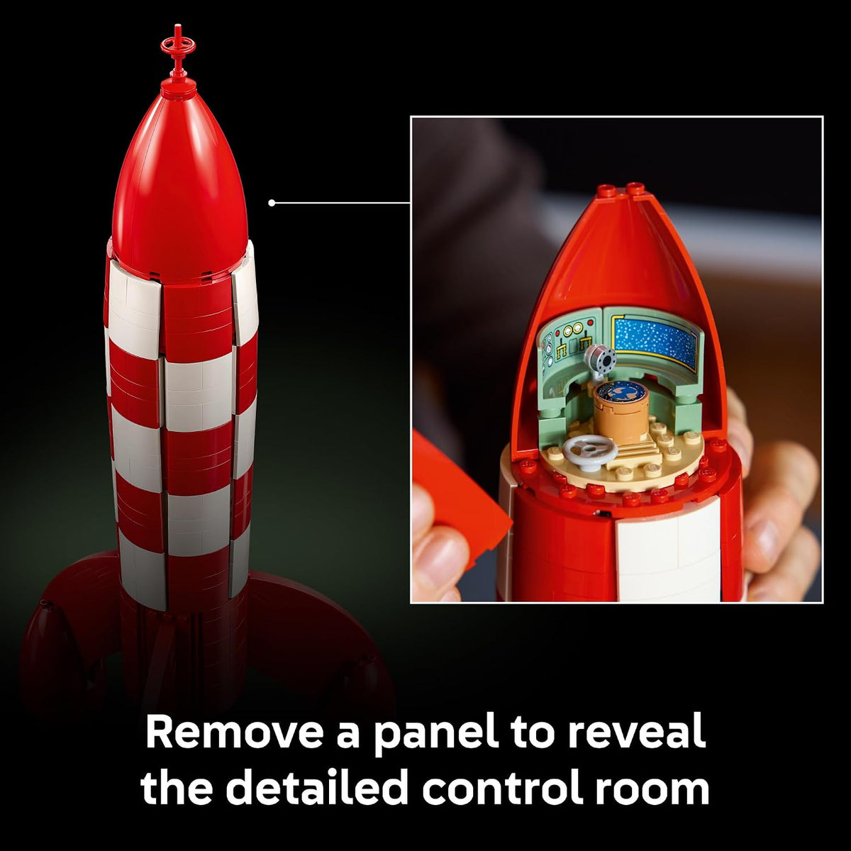 LEGO Ideas Tintin Moon Rocket - Building Set for Adults, Ages 18+ - Collectible Kit for Fans - Bedroom or Home Office Decor - Gifts for Comic Lovers - 21367