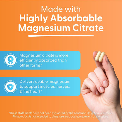 Doctor's Best Magnesium Citrate Supplement, Non-GMO, 120 Veg Capsules