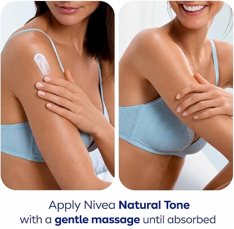 NIVEA Aclarado Tono Natural Efecto Satin Body Lotion, Daily Moisturizing Cream for Smooth Skin, 48 Hour Hydration, Lightweight Formula, 400 mL / 13.5 fl oz Made in Mexico