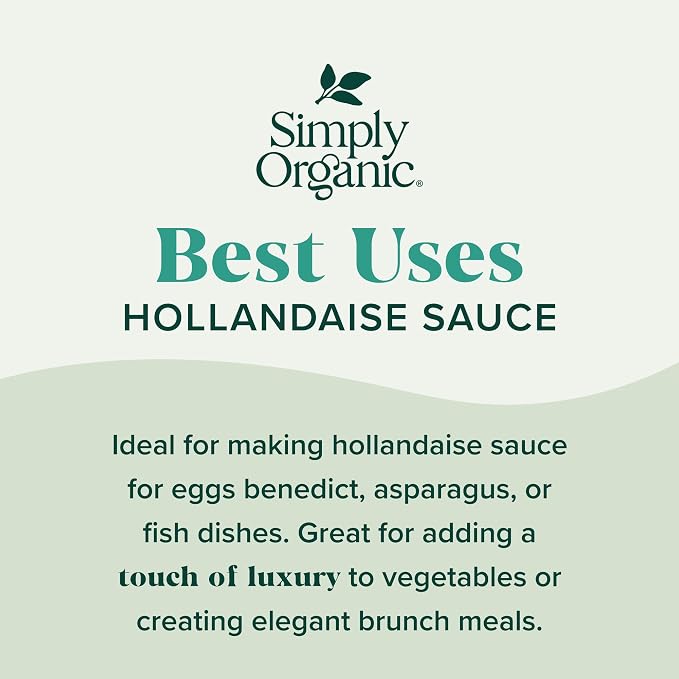 Simply Organic Hollandaise Sauce Mix, Vegetarian, 0.74 Ounces (Pack Of 12)