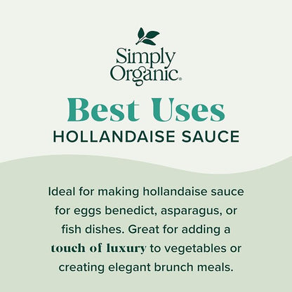 Simply Organic Hollandaise Sauce Mix, Vegetarian, 0.74 Ounces (Pack Of 12)
