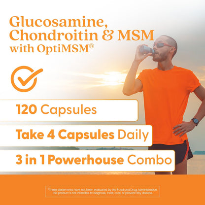Doctor's BEST Glucosamine Chondroitin MSM, Non GMO, 120 Capsules
