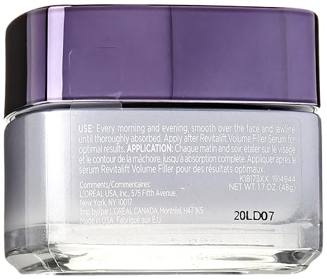 L’Oreal Paris Skin Care Revita Lift Volume Filler Daily Re-Volumizing Facial Moisturizer, 1.7 Ounce (Pack of 2)
