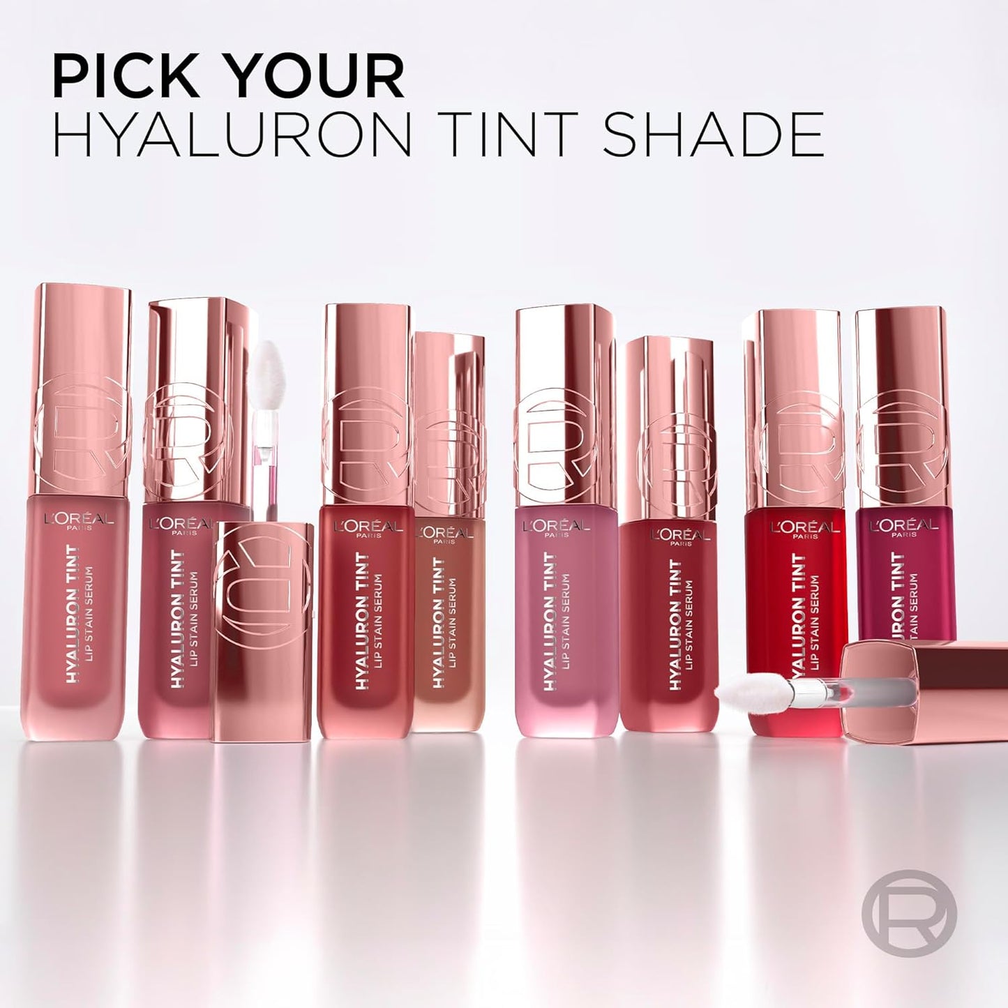 L'Oreal Paris Hyaluron Tint Lip Stain Serum, Long Lasting, Hydrating Lip Makeup Infused with Hyaluronic Acid, 217 Smoky Mauve (Dusky Pink)
