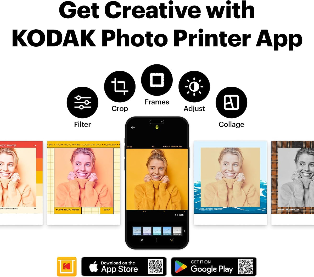KODAK Mini Shot 3 ERA 3x3 Instant Camera, Photo Printer, 38 Sheet, Black