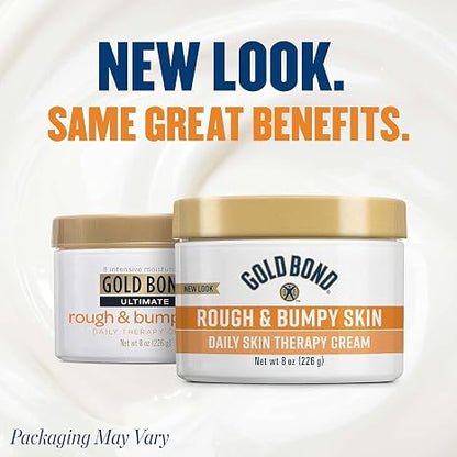Gold Bond Ultimate Rough & Bumpy Daily Skin Therapy, 8 Ounce, Helps Exfoliate and Moisturize to Smooth, Soften, and Reduce The Appearance and Feel of Bumps and Rough Skin Patches - Pack of 2