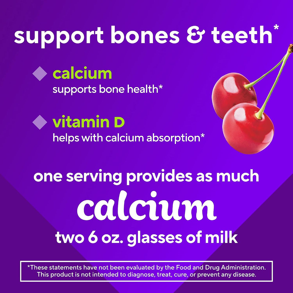 Vitafusion Calcium Gummies 500 mg Per 2 Gummies with Vitamin D3