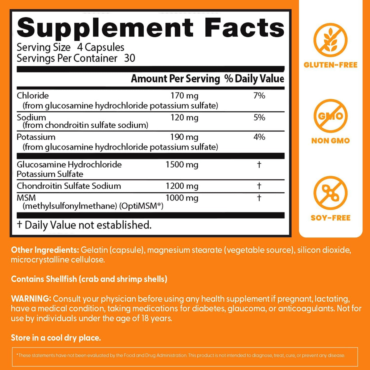 Doctor's BEST Glucosamine Chondroitin MSM, Non GMO, 120 Capsules