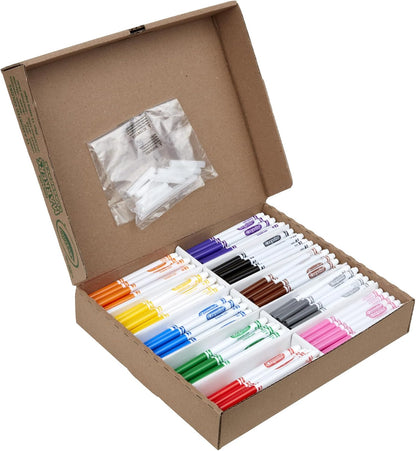 Crayola Fine Line Markers Classpack (200ct), Teacher Classroom Must Haves & Essentials, Bulk Kids Markers For Preschool, Kindergarten, Elementary School