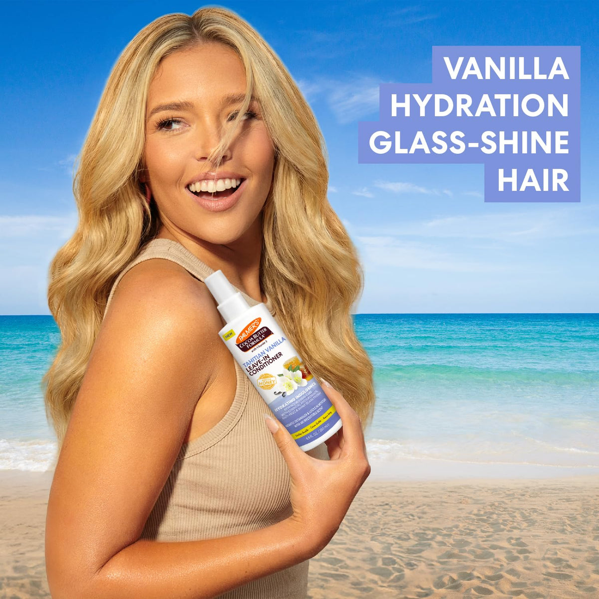 Palmer's Tahitian Vanilla Leave-In Conditioner with Cocoa Butter 8.5 Fl Oz (Pack of 6)