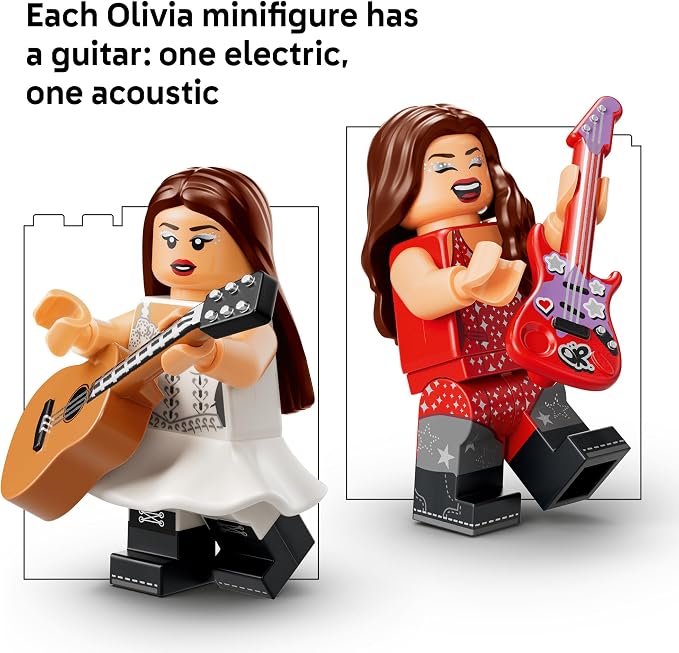 LEGO Editions Olivia Rodrigo's Dual Guitar 43031 | Collectible Building Toy for Teens, Ages 14+, Olivia Rodrigo Minifigure, Bedroom Decor, 1228 pieces, Gift for Birthdays
