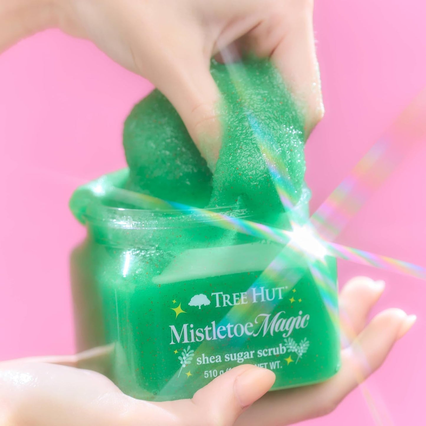Tree Hut Mistletoe Magic Shea Sugar Scrub, Exfoliating & Hydrating Body Scrub with Shea Butter, Holiday Gift & Stocking Stuffer, 18 oz (Pack of 2)