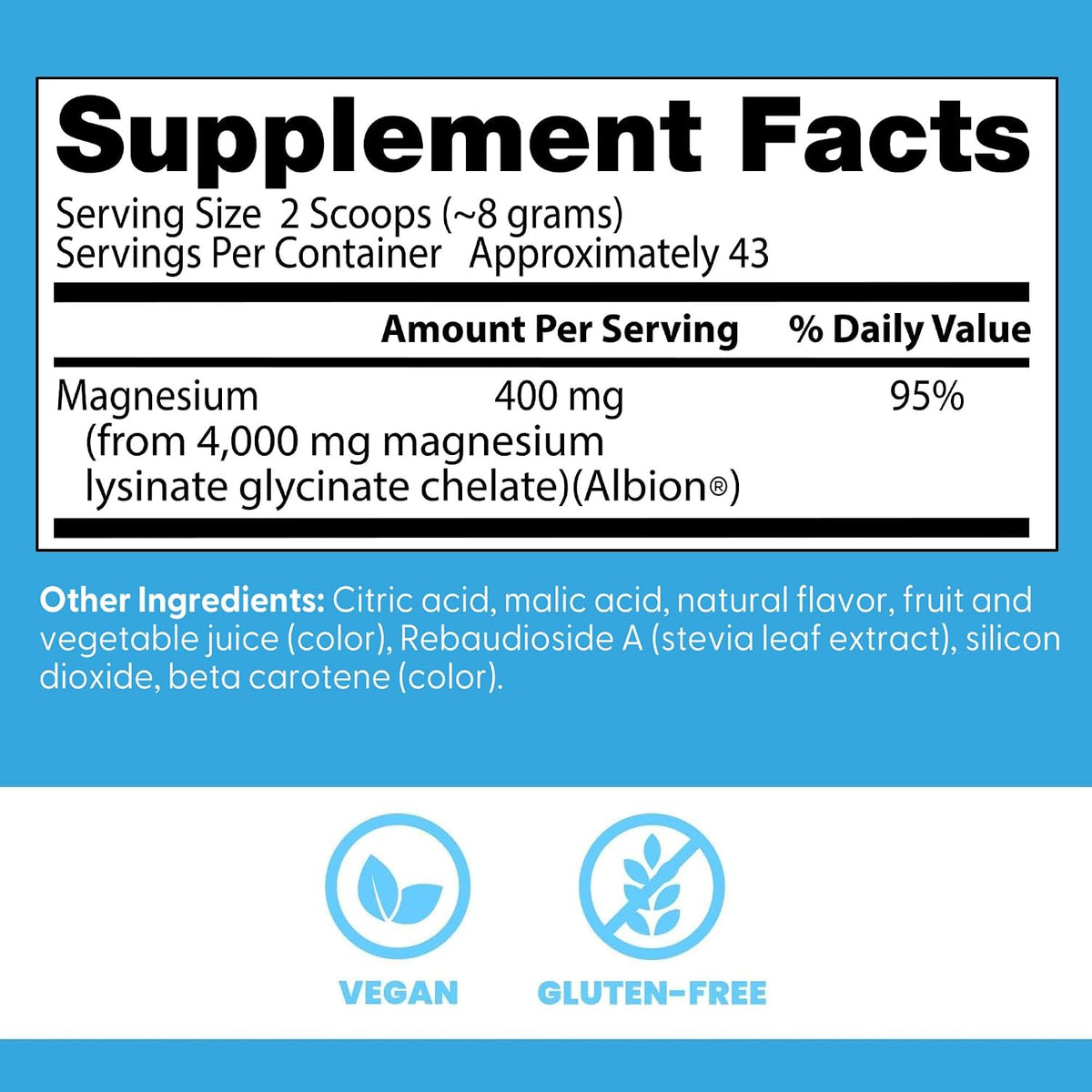 Doctor's Best Magnesium Glycinate Powder, Fruit Punch Flavor, 12.1 oz