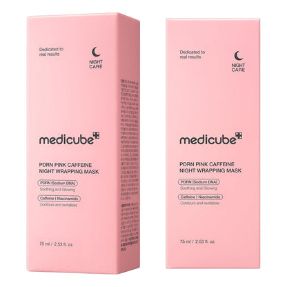 medicube Wrapping Mask PDRN Caffeine - Overnight Peel Off Facial Mask (Pack of 2)