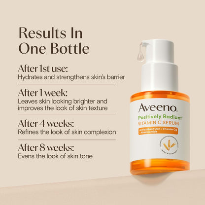 Aveeno Positively Radiant Vitamin C Serum for Face, 1 fl. oz