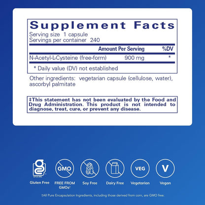 Pure Encapsulations NAC 900 mg, 240 Capsules