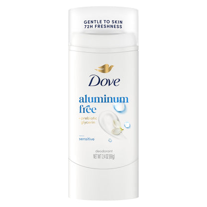 Dove Deodorant Stick Sensitive for 72 Hour Odor Protection Aluminum Free 2.4 oz