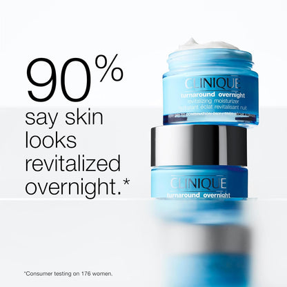 Clinique Turnaround Overnight Revitalizing Moisturizer Face Cream | Hydrating + Plumping, 1.7 Fl Oz