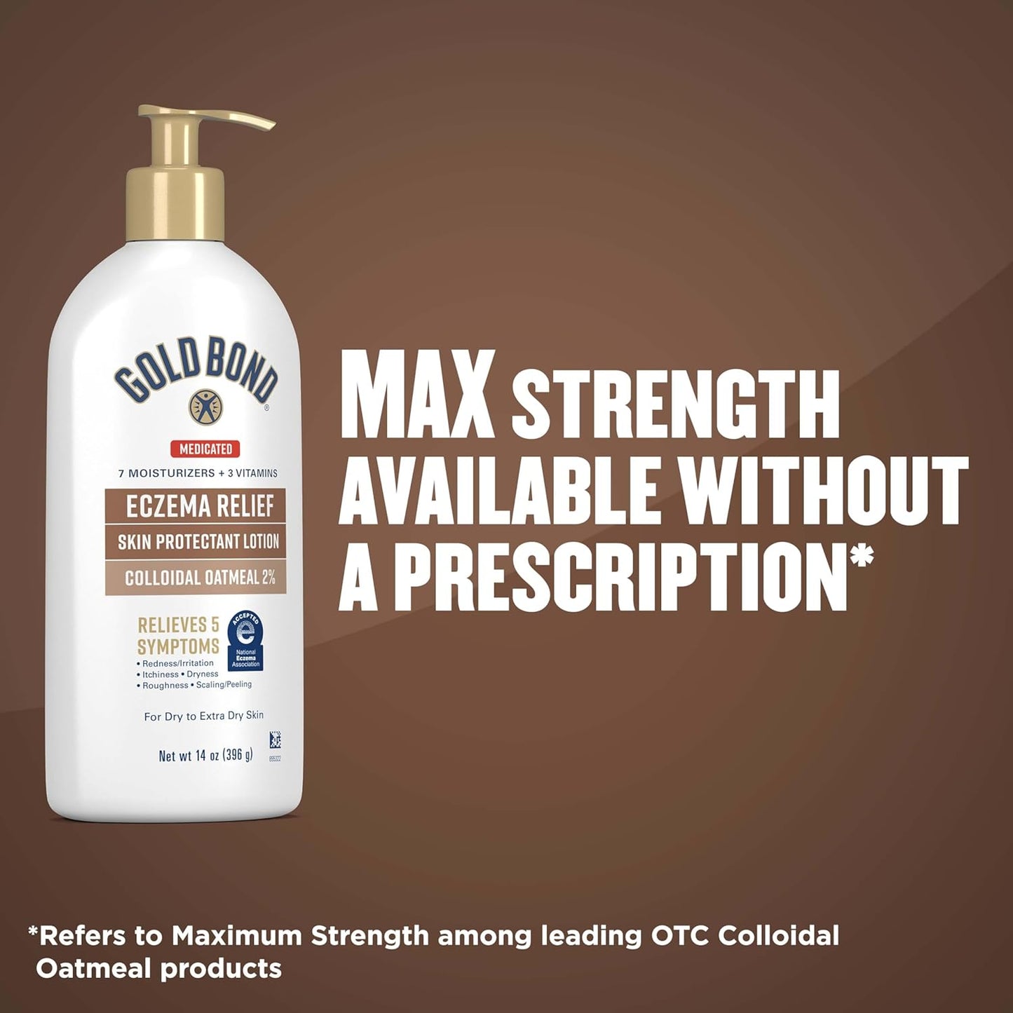 Gold Bond Medicated Eczema Relief Skin Protectant Lotion, 14 oz | Relieves 5 symptoms related to eczema, Accepted by National Eczema Association, steroid-free