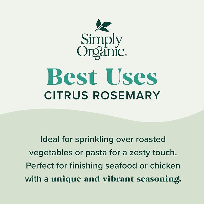 Simply Organic Citrus Rosemary Finishing Salts, 2.58 Ounce (Pack of 2)