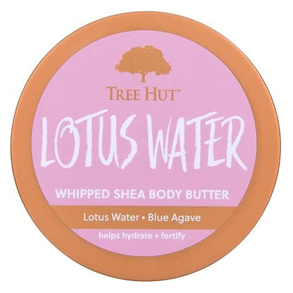 Tree Hut Lotus Water Whipped Shea Body Butter, Hydrating & Nourishing Body Lotion with Natural Oils, Moisturizer for Soft & Smooth Skin, 8.4 Oz