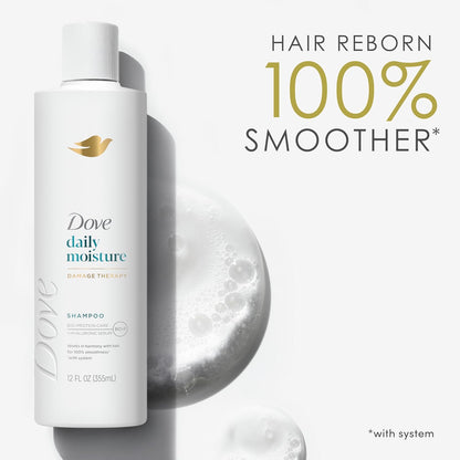 Dove Nutritive Solutions Moisturizing Shampoo 4 Count for Dry Hair Daily Moisture with Pro-Moisture Complex for Manageable and Smooth Hair 12 oz