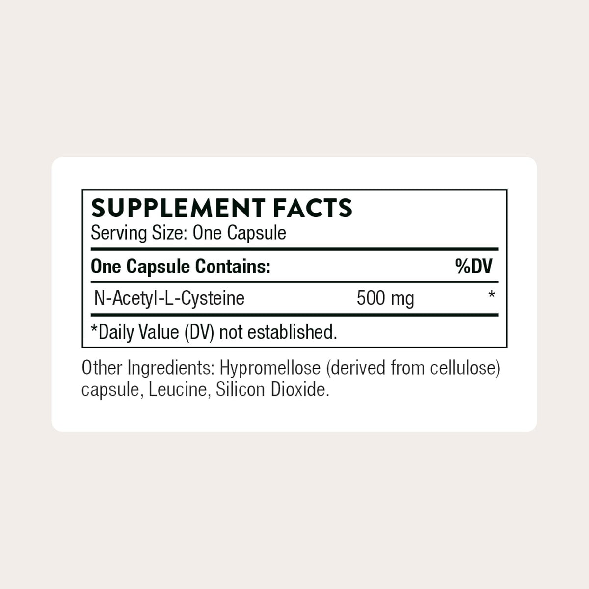 THORNE NAC, 500 mg N-Acetylcysteine, Amino Acid Supplement, 90 Capsules