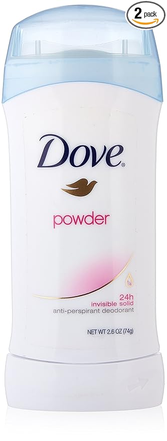 Dove Deodorant 2.6 Ounce Invisible Solid Powder (76ml) (2 Pack)